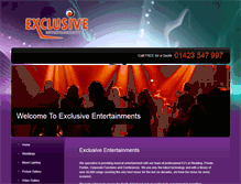 Tablet Screenshot of exclusive-entertainments.co.uk